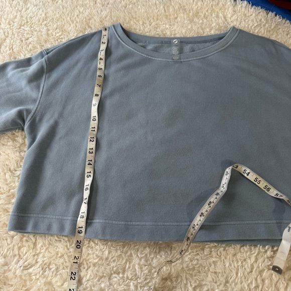 Lou & Grey Washed Cozy Cotton Dolman Sweatshirt in Blue 752068 Size Large - Picture 6 of 10